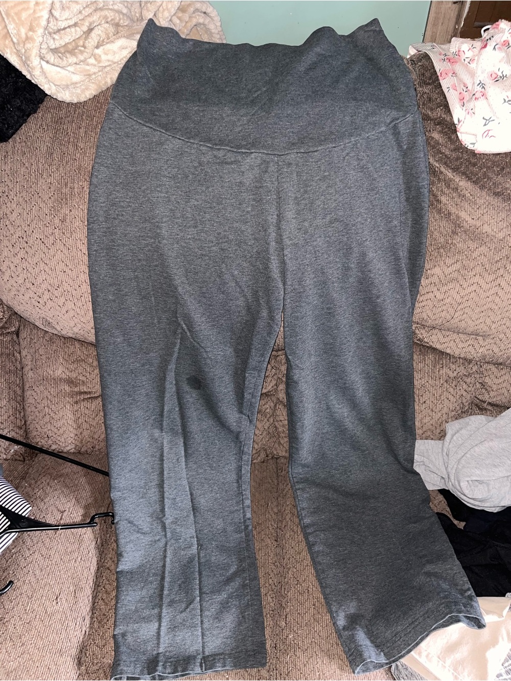 Aria Charcoal Gray Flare Women’s Maternity Sweat Pants